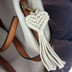 NEW-BOHO WOVEN HEART BAG CHARM (NWOT)